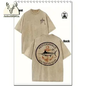 Men'S Faded And Vintage Short-Sleeve Tee, Featuring an American Retro Loose Fit, Perfect for High Street Fashion, Trendy Men, Campus Vibes, Streetwear, And Hip-Hop Aesthetics, Available for Local Warehouse Delivery