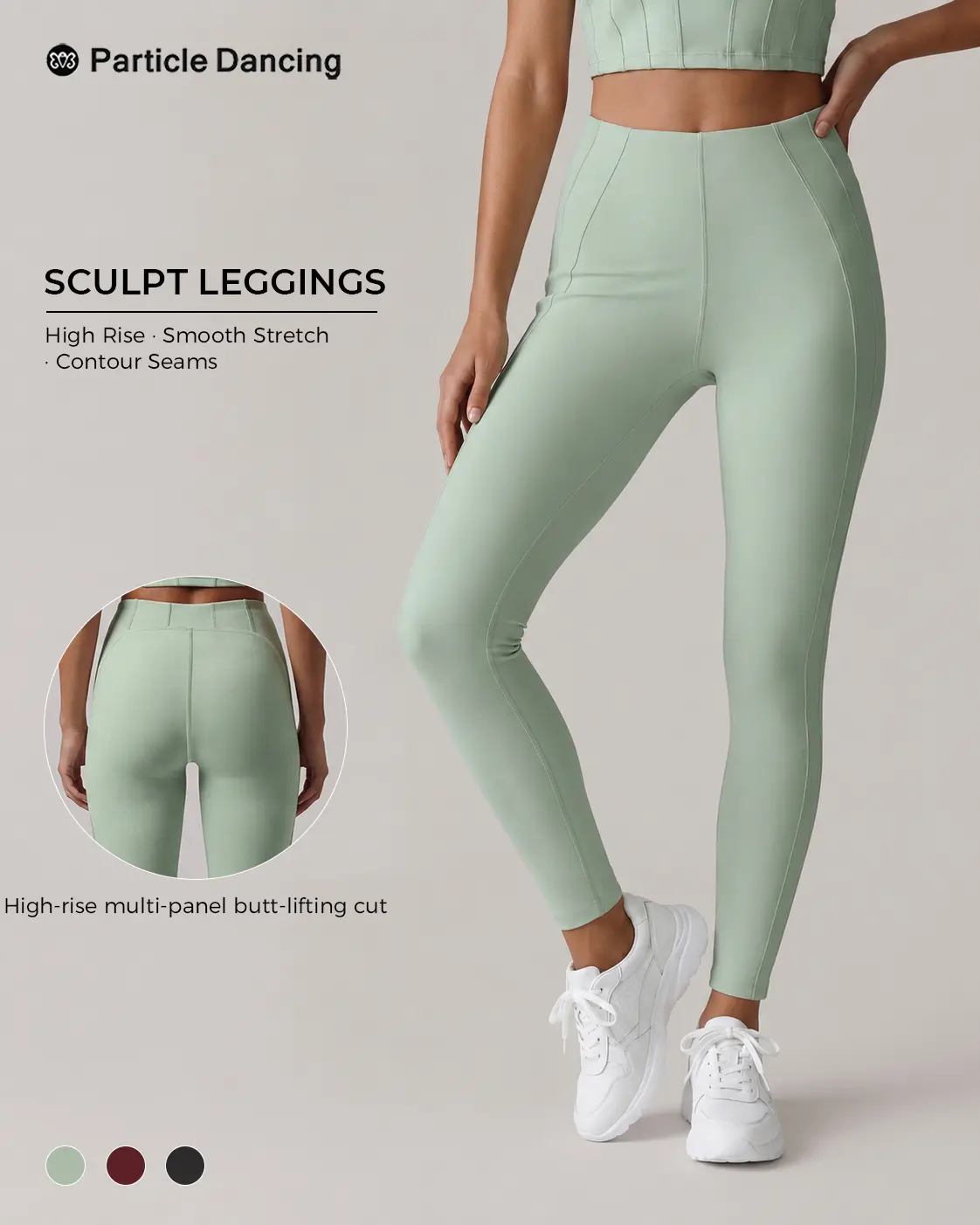 Women’s 7/8 High-Waisted Yoga Leggings, Soft Stretch Sculpting Workout Pants with Clean Seam Detail, for Pilates, Gym Training & Clean Girl Athleisure