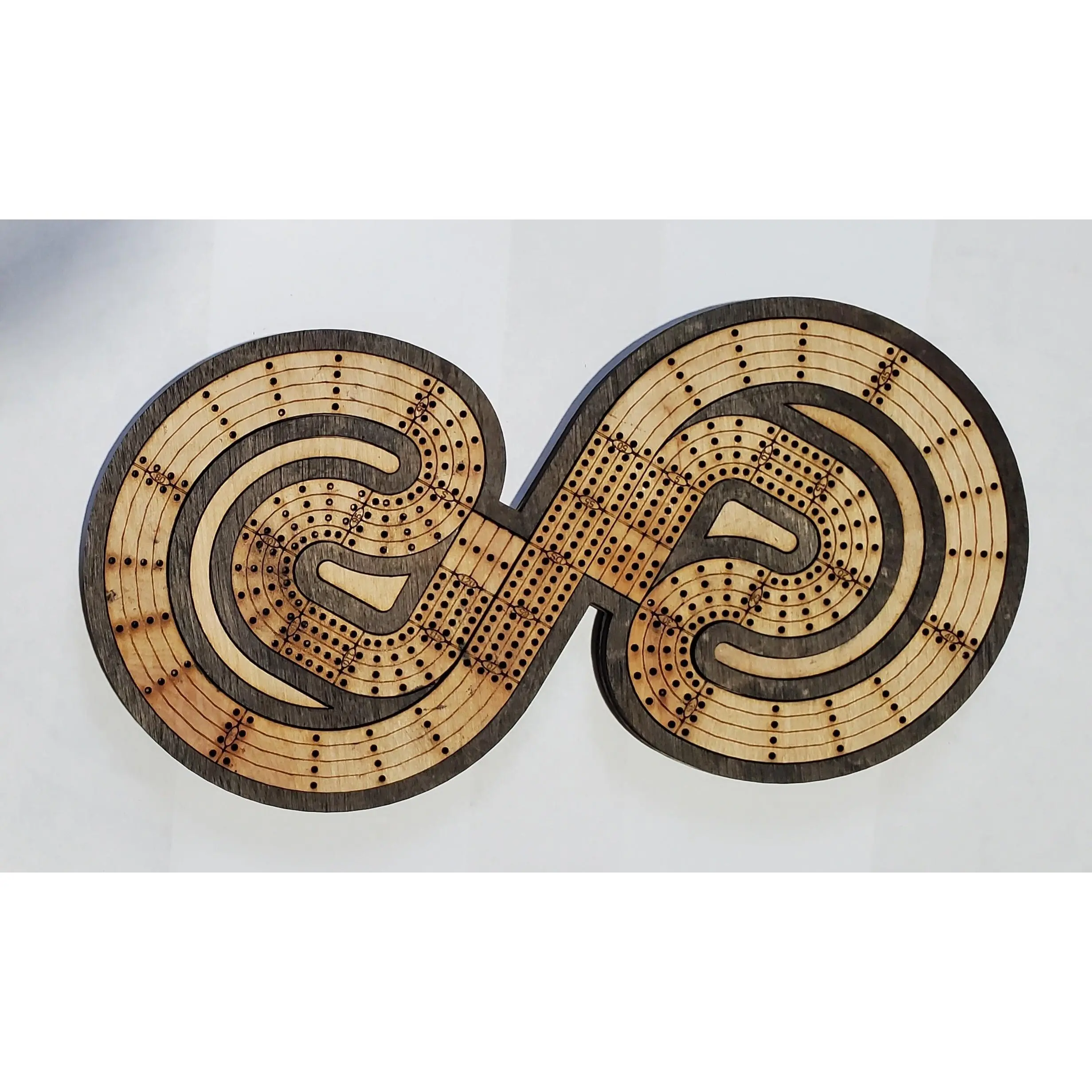 Travel Sized 4 Lane Cribbage Board - Double Spiral 2