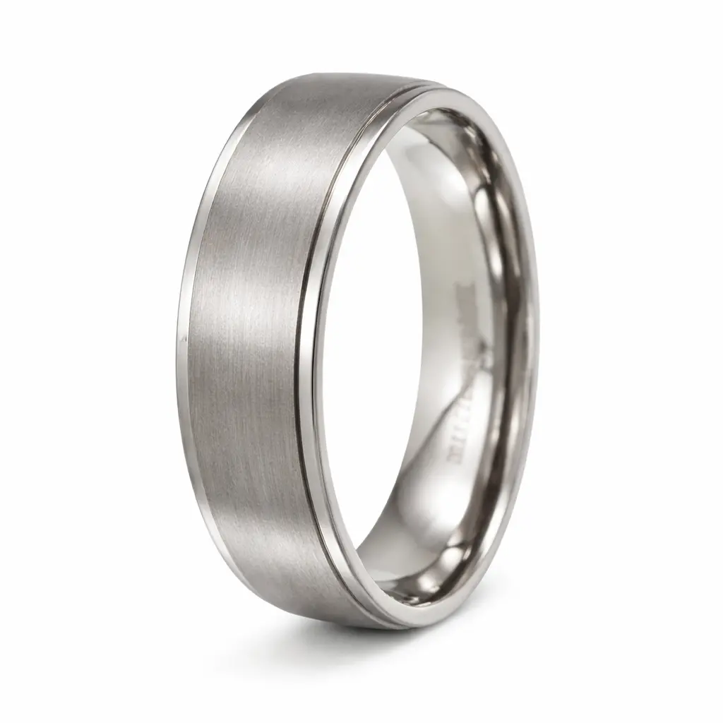 Titanium Wedding Band for Men, Classic Domed Profile | 8mm