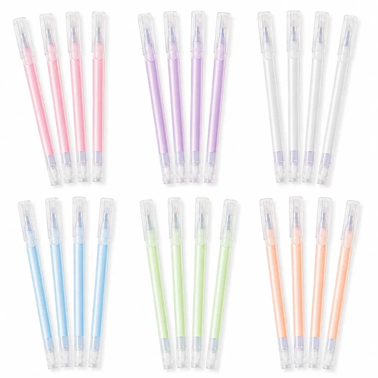 【Back to School】Leven 24-Pack Anti-Clog Precision Tip Scrapbooking Glue Pens (8ml Liquid Craft Adhesive) - Anti-Clog Design Glue Dispensers for Kids, Journaling, Classroom Use, Daily Office Stationery & Writing Supplies