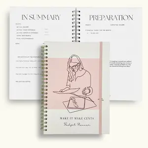 High Quality Budget Planner “Make It Make Cents” by Diehling With Dollars. Helps build Budgeting Habits and filled with financial activities