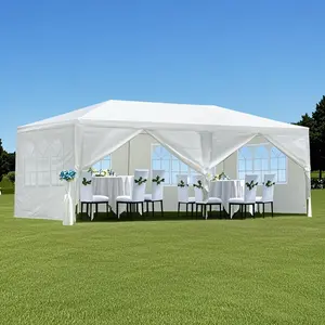 10x20/30ft Outdoor Canopy, Outdoor Gazebo Shelter for Party Wedding BBQ Events with Removable Sidewalls, Waterproof Shelter