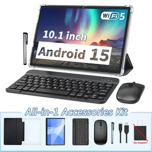【SummerVibes】PYNAREL Android 15 Tablet Set with Keyboard, Case, Mouse, Stylus, Screen Protector, 6GB+128GB ROM，5G WiFi