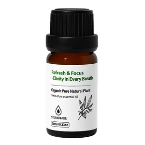 100% Pure Natural Essential Oil Focus - Refresh & Focus Clarity in Every Breath Organic Plant Oil for Diffusing Massaging Inhaling Bathing & Foot Soaking 10ml 6 Bottles
