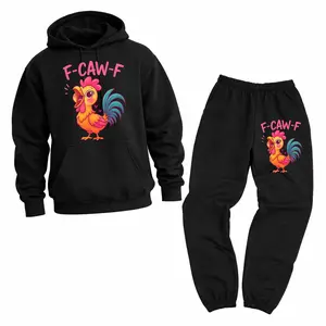 F-Caw-F Matching Sweatshirt And Sweatpants Outfit
