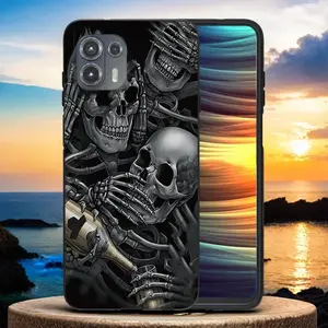 Skeleton Celebration Drinking Pattern Protective Phone Case, Decorative Phone Protector Cover, Phone Accessories Compatible with Motorola Moto G Stylus G Play G Power G 5G 2025 2024, Shockproof