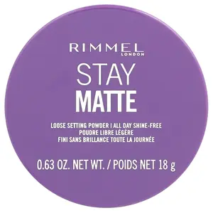 Rimmel London Stay Matte, Loose Setting Powder, 001 Transparent, 0.63 oz (18 g)