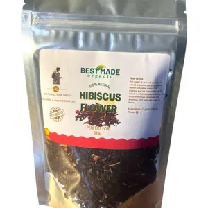 Hibiscus Tea - Organic Loose Leaf Tea - 2 oz Bag or 15 Tea Bags - Natural, Fruit, Herbal Beverage - Best Made with Organic Hibiscus Flowers
