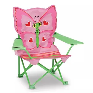 Melissa & Doug Sunny Patch Bella Butterfly Outdoor Folding Lawn and Camping Chair with Carrying Case
