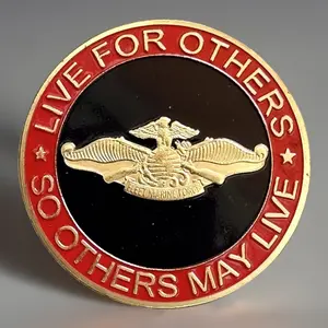 U.S. United States Marine Corps Fleet Marine Force FMF Corpsman Gold Plated Coin