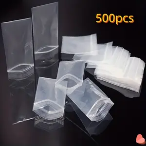 500pcs (2.36in*3.54in) Plastic Sealing Bags, Grip Sealing Bags, Small Resealable Clear Plastic Bags,ForJewelryBags