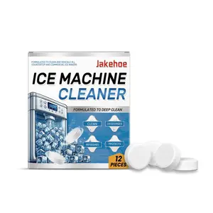 Ice Machine Cleaner Maker Descaler - 12  Clean Tablets Compatible with Frigidaire, Opal, GE Profile, Kitchenaid, Nickel Safe Scale Remover for Countertop, Nugget Ice Makers Bulk 1 Year Supply
