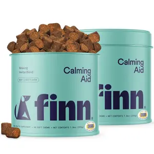FINN Calming Aid 2-Pack – Soothing Soft Chew Supplements for Dogs with All-Natural Herbs