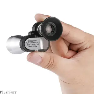 8x20 HD Night Vision Mini Pocket Telescope Compact Portable Monocular Outdoor Travel Camping Hiking Bird Watching High-Definition Optics