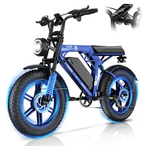 Electric Bike for Adults 1000W 31MPH 48V 17.5AH E-Bike 35-50 Miles 20" Fat Tire Dirt Bike UL2849 All Terrain for Mountains Snow Sand Road