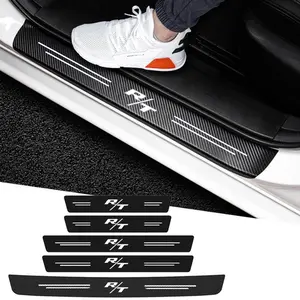 4Pcs Car Door Sill Scratch Protection Threshold Stickers for Dodge R/T SRT 6 8 10 Ram TRX Charger NITRO DART JOURNEY Accessories