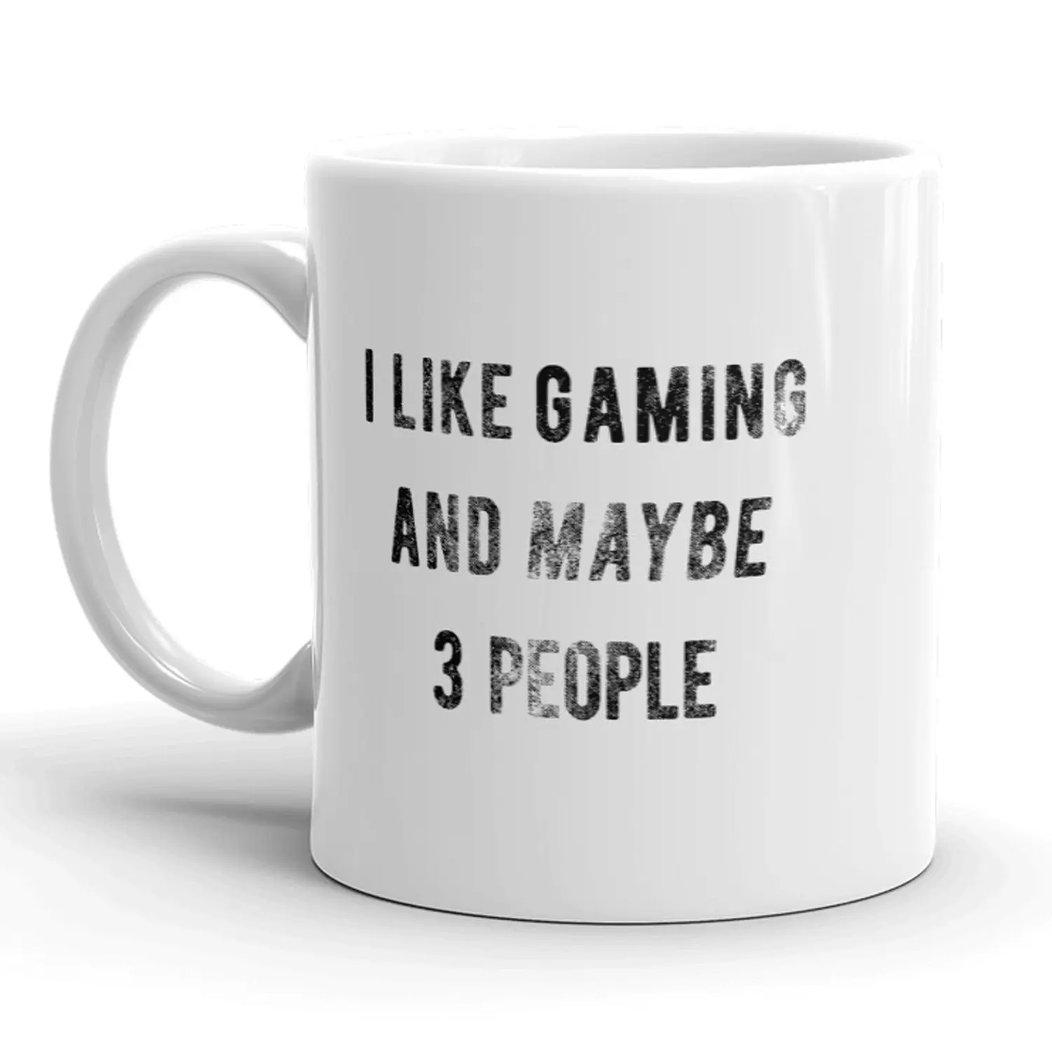 I Like Gaming and Maybe 3 People Mug Funny Video Games Coffee Cup - 11oz Funny Coffee Mugs Ceramic Printed Drinkware Cup