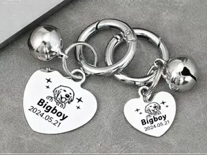 Laser-engraved loss prevention pet Tag,Custom Pet Tag Service Dog Tags & Cat Tags, Personalized Engraved Heart Shape for Identification Easy Ordering & Customer Satisfaction,Heart pet tag