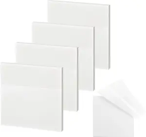[USA Stock] - Transparent Sticky Notes - 3x3 inch Clear Sticky Notes Waterproof Self-Adhesive Translucent Sticky Note Pads for Books Annotation, See Through Sticky Note (200 Sheets)