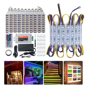 Spring new arrivals 200PCS LED Storefront Lights, 103 ft, LED Module Lights, 5050 SMD 3-LED RGB Color Changing Window Lights with Remote Control for Business Store Window Advertising Letter Signs, IP68 Waterproof