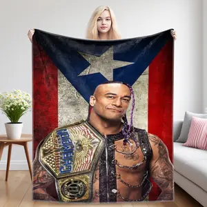 D-Damian Priest Inspired Wrestling Blanket, Soft Cozy Flannel Throw with Dark Archer Champion Vibes, Lightweight Warm Blanket for Bed Sofa Living Room, Perfect Birthday Gift, Christmas Gift, Holiday Present for Wrestling Fans