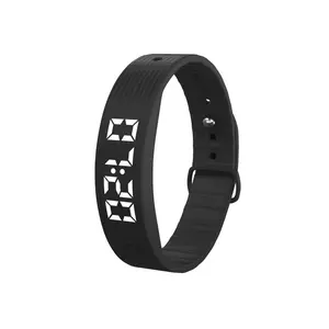 Smart Bracelet Vibration Alarm Clock Reminder Sleep Monitoring 24 Hours Pedometer Rechargeable Bracelet