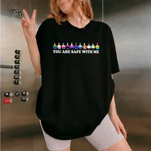 [ ] You're Safe With Me Shirt Equality Shirt Fdt Pride Lightweight Unisex T-Shirt