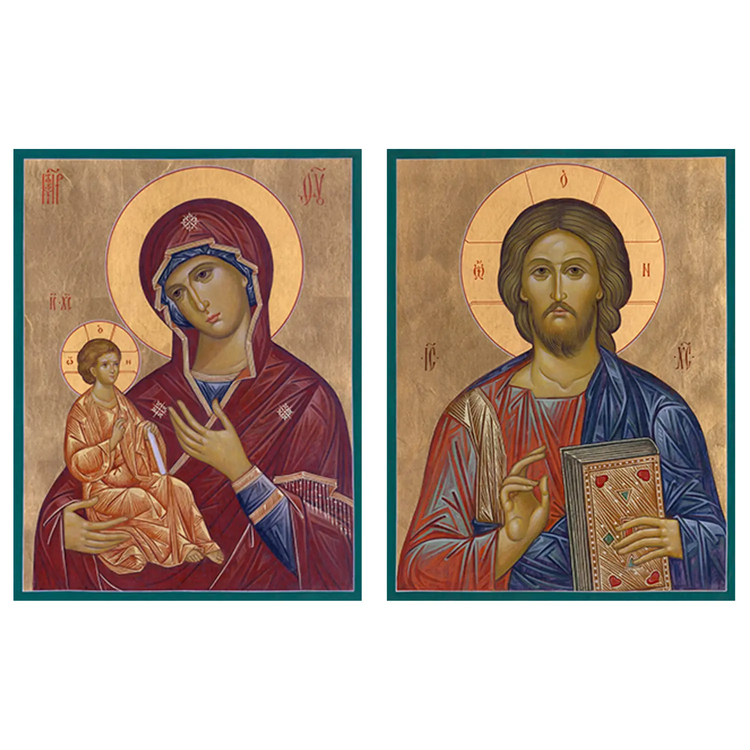 Icons Mounted on Wood (7” x 5”)