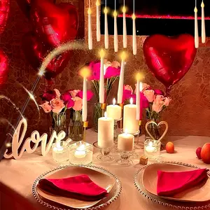 MAMXUAN,Floating Candles with Wand, 24PCS Hanging Candles with Remote Wand, Warmwhite Flickering Flameless Magic Floating Candle Lights for Halloween Christmas Decorations