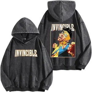 Invincible Season 4 V5 Premium Cotton Washed Hoodie, Mark Grayson Graphic Shirt, Image Comics Shirt, Invincible Fans T-Shirt, Character Comics Fans Shirt, Comic Book Fans T-Shirt, Superhero Graphic Tee