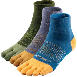 Toe Socks Cool-max Running Socks for Men Women 3 Pairs Athletic Breathable Five Finger Socks casual comfy seamless multipack knit letter print crew  ladies print crew chunky solid crew sock