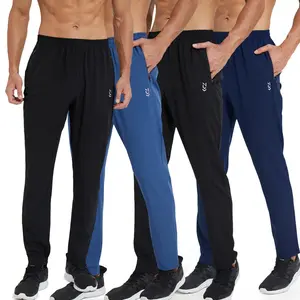 Mens Sweatpant Tracksuit Bottoms Men Lightweigt Jogging Trousers with Zipper Pockets Work Joogers Sport Casual Sweatpants for Running Gym Training