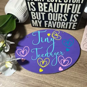 Tiny Teenager Door Sign Bedroom