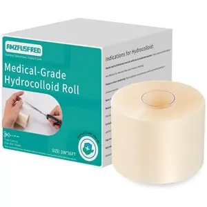 AMZFUSFRED Upadated Hydrocolloid Bandages,2in*16ft Hydrocolloid Roll for Wound Care,Medical-Grade Hydrocolloid Patch Bandages with Self-Adhesive, Flexible & Waterproof DIY Size & Shape Skin Repair