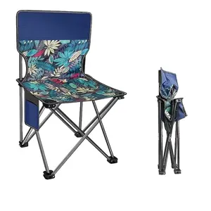 Lightweight Folding Chair with Back Support, Perfect for Camping, Beach Outings, Fishing & Travel, Portable Design for Easy Storage & Outdoor Comfort