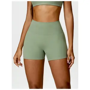Ivy Green Sculpt Scrunch Biker Shorts 4"