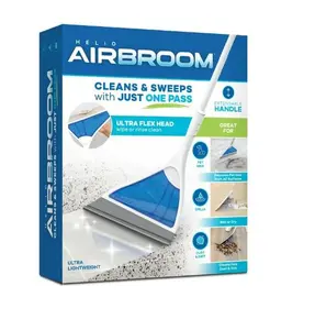 Helio Air Broom, All Surface Lightweight Silicone Broom, Squeegee, Pet Hair Remover, Indoor Cleaning