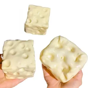 6CM Simulation Cheese Squishy Stress Relief Toy Slow Rising Moldable Venting GiantASMRSensory Anti-Stress Toy Holiday Gift Sloth