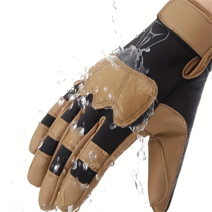 Men'S Lightweight Warm Fleece Gloves - Full-Finger Outdoor Sports Gloves with Thickened Warmth, Breathable Design, and Adjustable Cuffs for Winter Activities, Casual Style, Gloves for Cold Weather