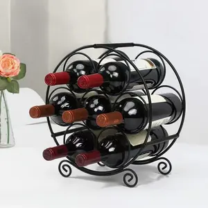 Wine Rack, Wine Bottle Holder, Household Wine  Utensils, Wine Organizer Stand, Vintage Iron Wine Rack for Home Decor-Gift for Home Warming