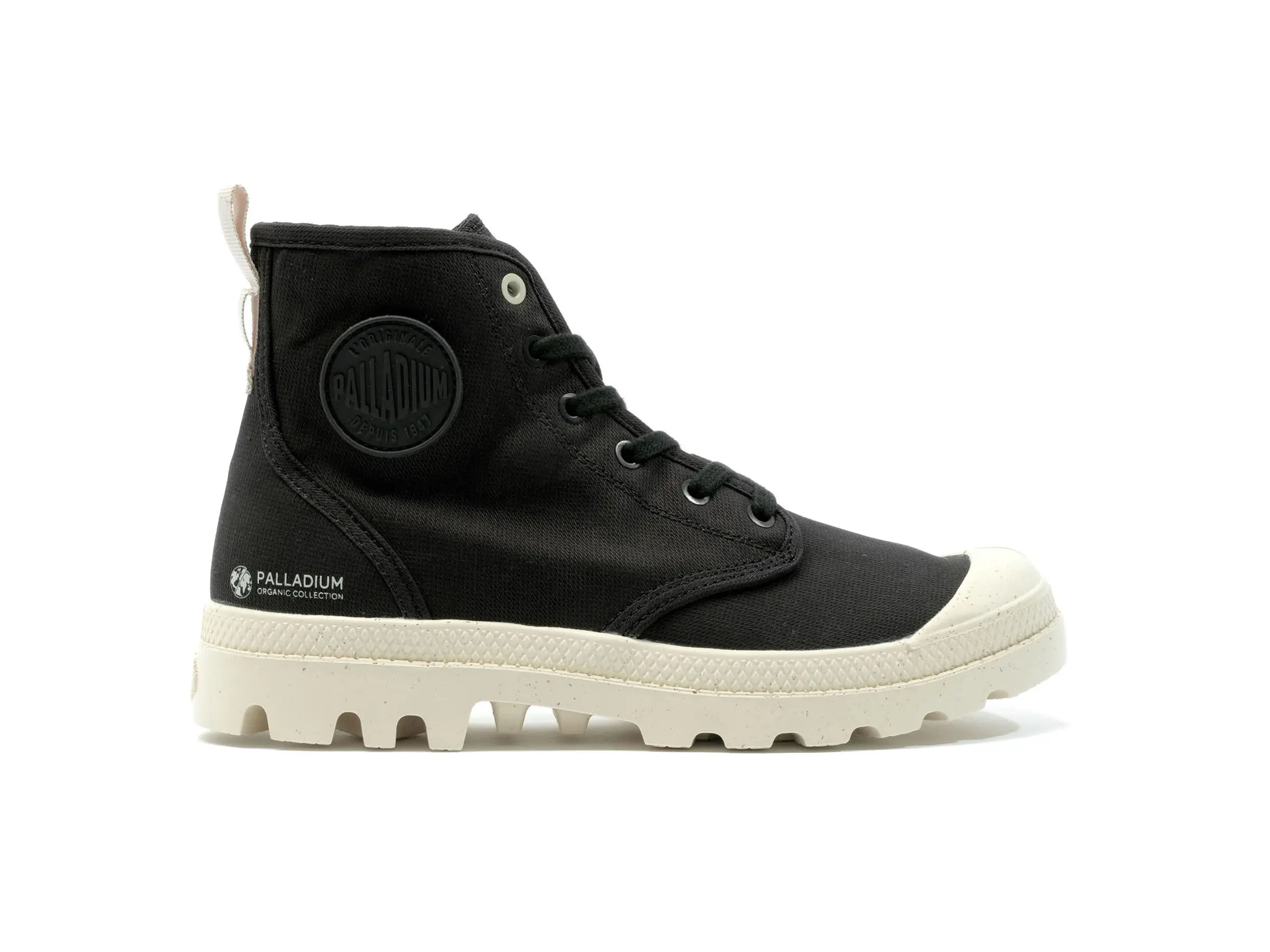 Pampa Hi Zip Organic - Black, Canvas Boot for Men