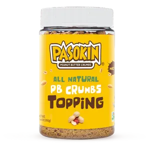 PASOKIN | Peanut Butter Crumbs | Gluten Free, Vegan, All Natural Peanut Butter Topping, Made in USA, 10.5 oz Jar (Peanut Butter)