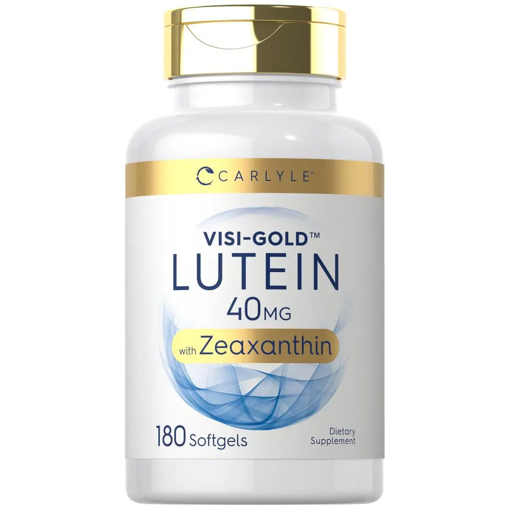 Carlyle Lutein and Zeaxanthin Supplement | 40mg | 180 Softgels | Pills for Eyes | Eye Health Vitamins | Visi-Gold | Non-GMO and Gluten Free
