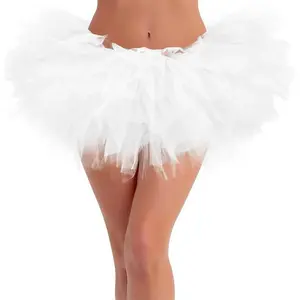 Tutus for Women 5 Layers Fluffy Skirt Adult Tutu Skirts for Women Tulle Skirt Tutu Costumes for Women 80s Tutu