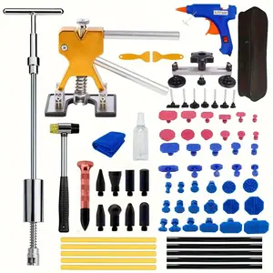 Car Body Repair Tool Kit, Car Dent Repair Tool Kit Including T-shaped Puller & Suction Cup Suitable for Hail Damage & Door Dent, Automotive Repair Kit, Car Repair Tools, Car Dent Remover, Men Gifts, Vehicle, Blue