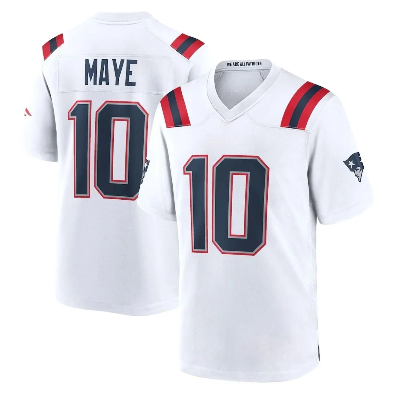 Unisex Football inspired by Maye 10 New England Game Player Game Jersey - White