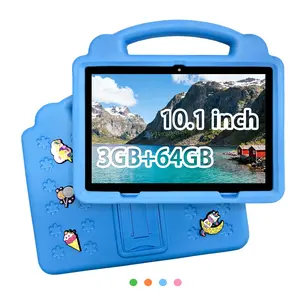 10.1 Inch Tablet PC, Android Tablet, Touchscreen Tablet, Educational Entertainment Learning Tablet, Student Tablets, Supports Parental Control, Eva Protective Case Included, Perfect Gift, No adapter, Pink/Blue/Green/Orange