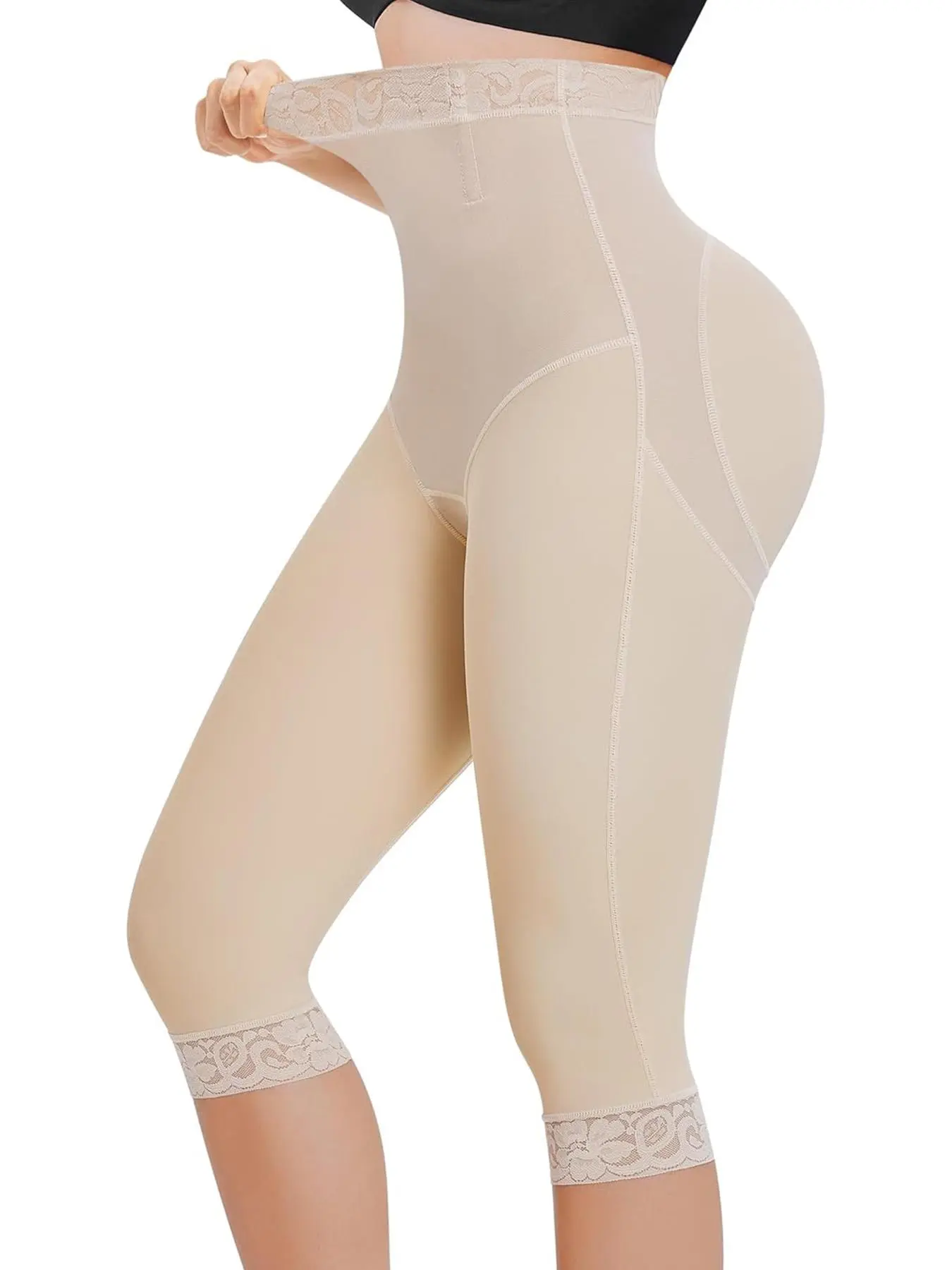 Women's Control Shapewear Underwear Set, High Waisted Shapers, High-Waisted Butt-Lifting Panties & Slimming Leggings, Casual Plain Design, Comfortable Daily Wear, Compression