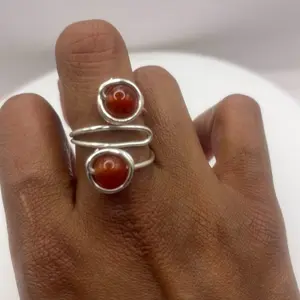 Carnelian adjustable ring